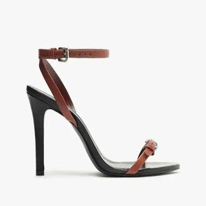 SCHUTZ Black and Brown Strappy Heels